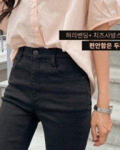 블랙 밴딩스판 5부데님반바지_S,M,L,XL-고탄력 스판 블랙데님워싱 -스판슬림핏으로 편한 착용감-블랙L만 가능! - 스타일티바