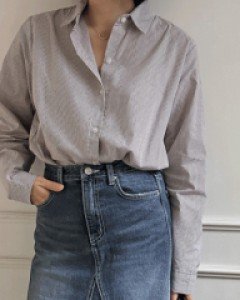 가을 데일리 스트라이프셔츠-5color - 스타일티바