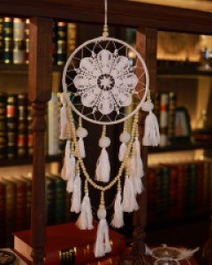 Ivory Race Tassel Dreamcatcher