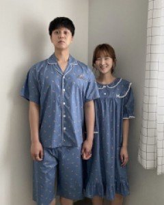 Jarmonic lovely Carrot Blue Short-sleeve pajama