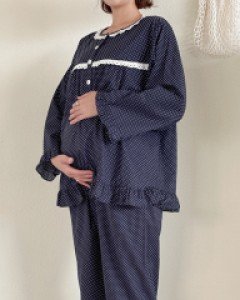 Jarmonic Polka Dot Original Navy Curve size Pajama