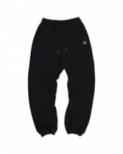 Jarmonic Thumb Label짰 3-tier French Terry Black Jogger Pants