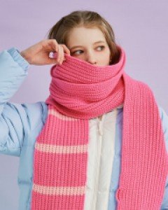 Anti - Romantic Wool Muffler ( Pink )