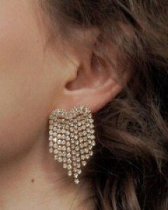 glossy heart earring - ㅤㅤ