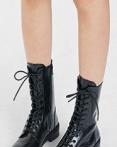 simply lace-up boots (2 colors)