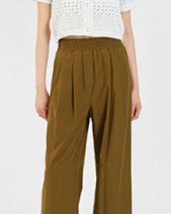 smoking-waist wide pants (2 colors)