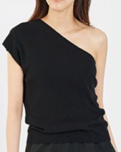 one-shoulder ribbed top (3 colors)