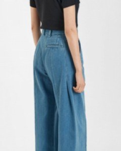 pintuck wide denim (1 color)