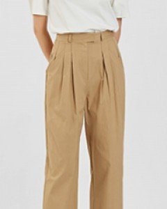 inverted cotton slacks (2 colors)