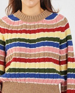 woolly multi stripe knit (1 color)