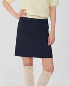 flap A-line skirt (2 colors)