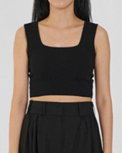 square-neck crop top (2 colors)