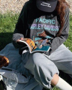 퍼시프 피그먼트 프린팅 긴팔티