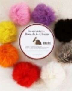 Natural rabbit fur Brooch&Charm (8colors)