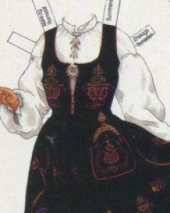 norwegian national costumes -paper doll -RAGNHILD