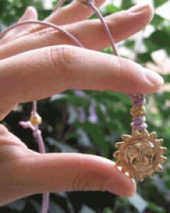 Sun necklace -knot craft