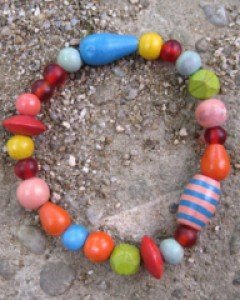 Colorful wood bracelet