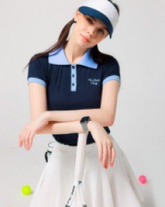 [퍼디GOLF] 소프트쿨 골지 카라티 [네이비]