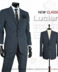 Luciano 2036GN 깅엄네이비 Suit뉴클래식 기본핏 포멀 봄여름정장