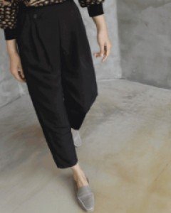 41423/단추&핀턱 뒷밴딩 슬랙스