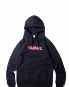 티레벨 - Logo Pocket Hoodie Navy/Red