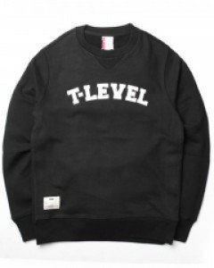 티레벨 - Arch Logo Cotton Sweat Black/White