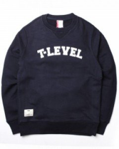 티레벨 - Arch Logo Cotton Sweat Navy/White