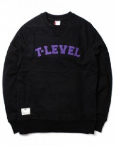 티레벨 - Arch Logo Cotton Sweat Black/Purple