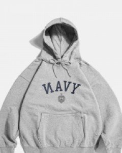 NAVAL Academy Heavyweight Hoodie Grey