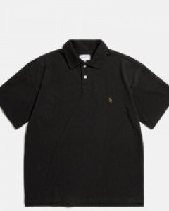 Over Pique Polo Shirt Black