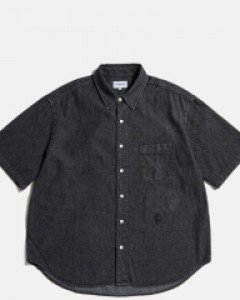 Crest Denim S/S Over Shirt Light Black