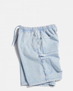 Carpenter Sweat Shorts Washed Blue