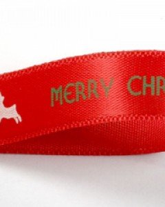 MERRY CHRISTMAS 사슴, 빨강 (10mm)