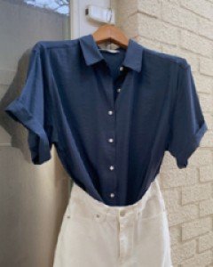 glossy roll-up shirt_3c