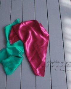 Real silk square scarf - 2c