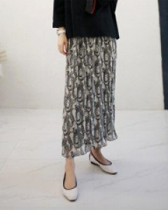 Pleats Paisley Skirt - 2c