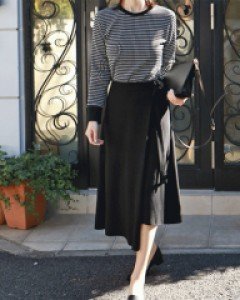 Unbalance Wrap Skirt