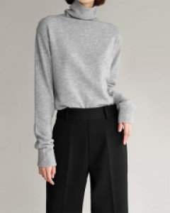 cash fine wool turtleneck