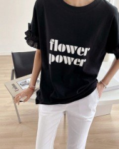 Flower Sleeve Lace Tee