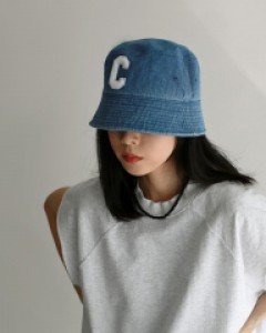 C Denim Bucket Hat