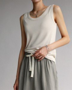 Splash Ribbed Sleeveless