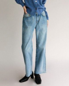 Colored wide leg jeans