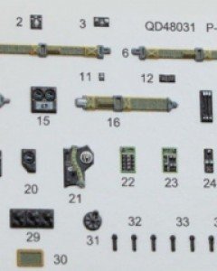 [Quinta Studio][3D인테리어 데칼] 타미야 1/48 P-38F/G 라이트닝용