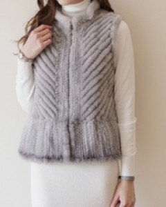 noang knitted mink vest