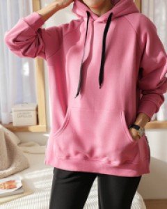 sheep zip velvet hoodie