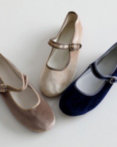 velvet mary jane flat shoes