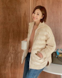 Wellon knit padded jumper