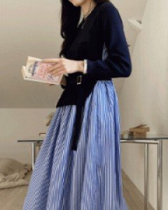 robel knit striped dress