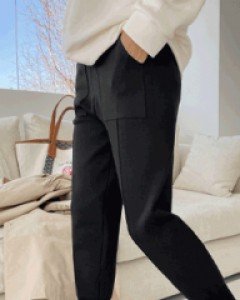 jogger pocket knit trousers