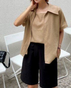 pecan collar shirt cardigan